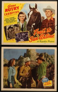 9k463 TRAIL TO SAN ANTONE 8 LCs 1947 singing cowboy Gene Autry, Champion & pretty Peggy Stewart!