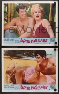 9k477 UP TO HIS EARS 8 LCs 1966 Jean-Paul Belmondo & sexiest Ursula Andress, de Broca!