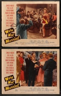 9k560 WE'RE NOT MARRIED 7 LCs 1952 Ginger Rogers, Douglas, top cast, two with sexy Marilyn Monroe!