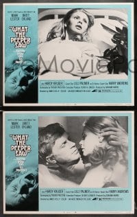 9k494 WHAT THE PEEPER SAW 8 LCs 1972 Mark Lester, sexy Britt Ekland, Hardy Kruger, Lilli Palmer!