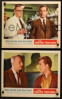 9k507 YOUNG DOCTORS 8 LCs 1961 great images of Fredric March, Ben Gazzara, Ina Balin!