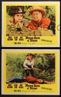 9k509 YOUNG GUNS OF TEXAS 8 LCs 1963 teen cowboys James Mitchum, Alana Ladd & Jody McCrea!