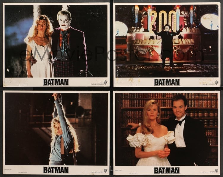 : 9k066 BATMAN 8 LCs 1989 Michael Keaton, Kim Basinger,  Jack Nicholson, directed by Tim Burton!