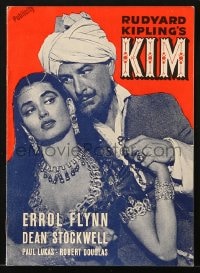 9m903 KIM Danish program 1952 different images of Errol Flynn & Laurette Luez, Rudyard Kipling!