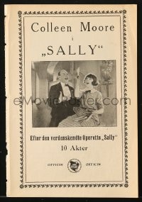 9m959 SALLY Danish program 1925 different images of Colleen Moore & Leon Errol, lost film!