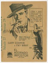 9m008 TEXAN 4pg Cuban herald 1930 great wanted poster image with Gary Cooper as the Llano Kid!
