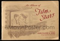 9m049 ALBUM OF FILM STARS 3rd series English cigarette card album 1938 w/50 color cards on 20 pages!