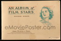 9m048 ALBUM OF FILM STARS second series English cigarette card album 1934 w/50 cards on 20 pages!