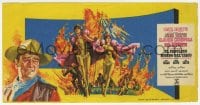9m133 CIRCUS WORLD Spanish herald 1965 different Jano art of John Wayne, Cardinale & Hayworth!