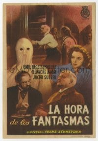 9m151 DAS GESPENSTERHAUS Spanish herald 1948 The Ghost House, great art of top stars & apparition!