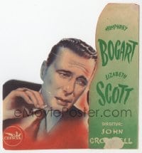 9m154 DEAD RECKONING die-cut 4pg Spanish herald 1948 Humphrey Bogart & Lizabeth Scott, different!