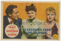 9m166 DR. JEKYLL & MR. HYDE Spanish herald 1948 Spencer Tracy, Ingrid Bergman & Lana Turner!
