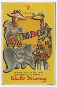 9m171 DUMBO Spanish herald 1944 different colorful art from Walt Disney circus elephant classic!