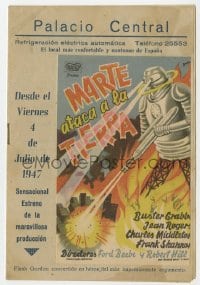 9m182 FLASH GORDON'S TRIP TO MARS 8pg Spanish herald 1947 Baneo art of robot destroying city!