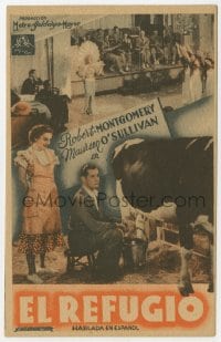 9m225 HIDE-OUT Spanish herald 1934 different image of Robert Montgomery & Maureen O'Sullivan!