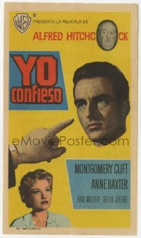 9m240 I CONFESS Spanish herald R1963 Alfred Hitchcock, Montgomery Clift, Anne Baxter!