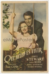 9m248 IT'S A WONDERFUL LIFE Spanish herald 1948 James Stewart & Donna Reed misbilled as Dana Redd!