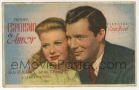 9m270 KITTY FOYLE Spanish herald 1944 great romantic close up of Ginger Rogers & James Craig!