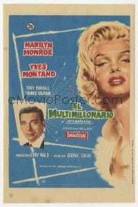 9m280 LET'S MAKE LOVE Spanish herald 1961 different MN art of sexy Marilyn Monroe & Yves Montand!