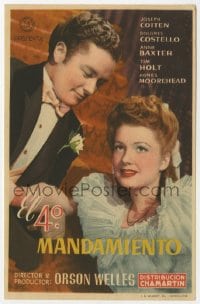 9m298 MAGNIFICENT AMBERSONS 1pg Spanish herald 1945 Orson Welles, Tim Holt, Anne Baxter, different!