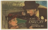 9m320 MR. WONG IN CHINATOWN horizontal Spanish herald 1940 Asian Boris Karloff & Marjorie Reynolds!