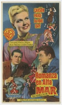 9m392 ROMANCE ON THE HIGH SEAS Spanish herald 1952 1st Doris Day, Jack Carson, DeFore, different!