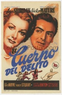 9m434 STELLA Spanish herald 1952 different Soligo art of sexy Ann Sheridan & Victor Mature!