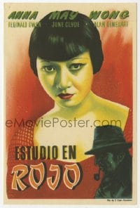 9m441 STUDY IN SCARLET Spanish herald 1933 art of Anna May Wong & Reginald Owen as Sherlock Holmes!