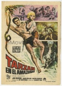 9m451 TARZAN & THE GREAT RIVER Spanish herald 1967 Carlos Escobar art of Mike Henry & sexy Diana Millay!