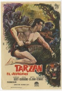 9m460 TARZAN THE MAGNIFICENT Spanish herald 1962 different Ale art of barechested Gordon Scott!