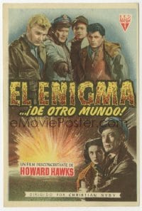 9m475 THING Spanish herald 1952 Howard Hawks classic horror, cool different image of top cast!