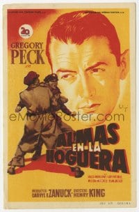 9m494 TWELVE O'CLOCK HIGH Spanish herald 1952 different Soligo art Gregory Peck, WWII classic!