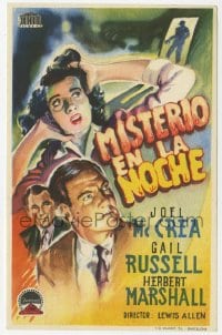 9m498 UNSEEN Spanish herald 1946 Joel McCrea, Gail Russell, great different montage art!