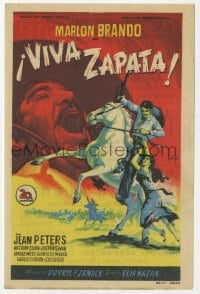 9m503 VIVA ZAPATA Spanish herald 1952 Marlon Brando, Jean Peters, Anthony Quinn, Soligo art!