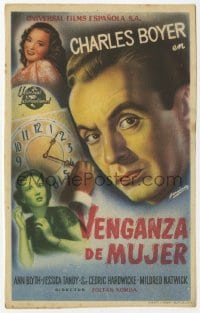 9m520 WOMAN'S VENGEANCE Spanish herald 1949 Charles Boyer, Tandy, Blyth, different Fernandez art!