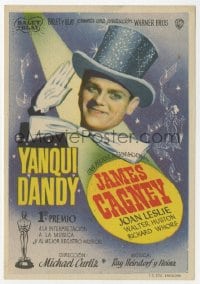 9m527 YANKEE DOODLE DANDY Spanish herald 1945 different image of James Cagney as George M. Cohan!