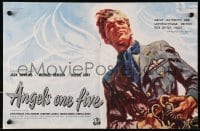 9m012 ANGELS ONE FIVE English trade ad 1952 different art of WWII pilot Jack Hawkins with sky overhead!