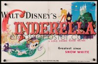 9m016 CINDERELLA English trade ad 1950 Walt Disney classic romantic musical fantasy cartoon!