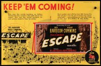 9m019 ESCAPE English trade ad 1948 Peggy Cummins helps convict Rex Harrison break out of prison!
