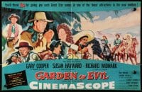 9m021 GARDEN OF EVIL English trade ad 1954 art of Gary Cooper, Susan Hayward, & Richard Widmark!