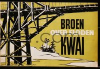 9m835 BRIDGE ON THE RIVER KWAI Danish program 1958 William Holden, Alec Guinness, David Lean classic