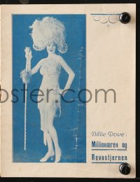 9m882 HEART OF A FOLLIES GIRL Danish program 1928 poor Larry Kent loves Ziegfeld girl Billie Dove!