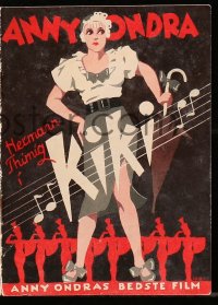 9m902 KIKI Danish program 1932 great cover art of sexy Anny Ondra in the title role!