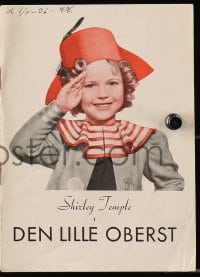 9m919 LITTLE COLONEL Danish program 1935 different images of cute Shirley Temple & Barrymore!