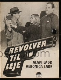 9m973 THIS GUN FOR HIRE Danish program 1947 different images of Alan Ladd & sexy Veronica Lake!