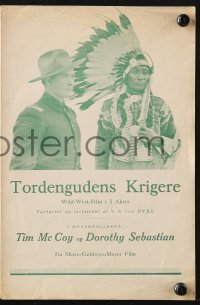 9m998 WYOMING Danish program 1928 different images of cowboy Tim McCoy & Dorothy Sebastian!