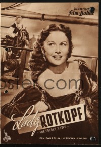9m625 GOLDEN HAWK German program 1953 pretty Rhonda Fleming & Sterling Hayden, different images!