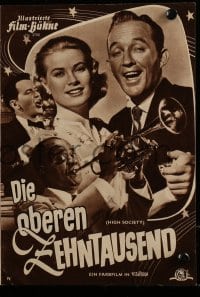 9m643 HIGH SOCIETY Film-Buhne German program 1957 Grace Kelly, Sinatra, Crosby & Satchmo, different!