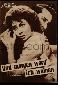 9m651 I'LL CRY TOMORROW German program 1956 different images of Susan Hayward & Richard Conte!