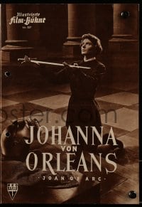 9m659 JOAN OF ARC German program R1960s wonderful different images of Ingrid Bergman & Jose Ferrer!